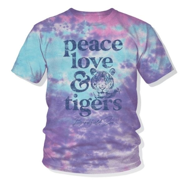 YOUTH PEACE LOVE TIGERS TIE DYED TEE