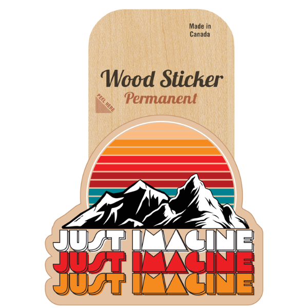 Just Imagine Wood Sticker