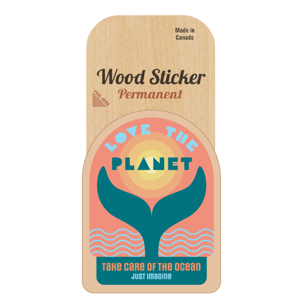 Love The Planet Wood Sticker