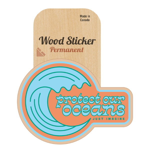 Protect Our Oceans Wood Sticker